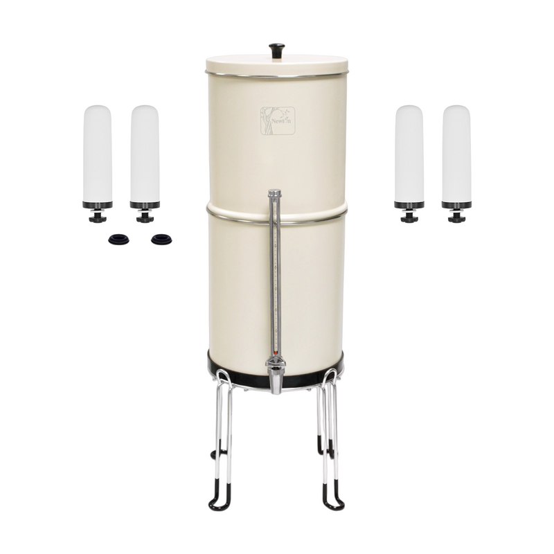 Load image into Gallery viewer, Newton 8.5 Litre Gravity-Powered Water Filter System Black and White