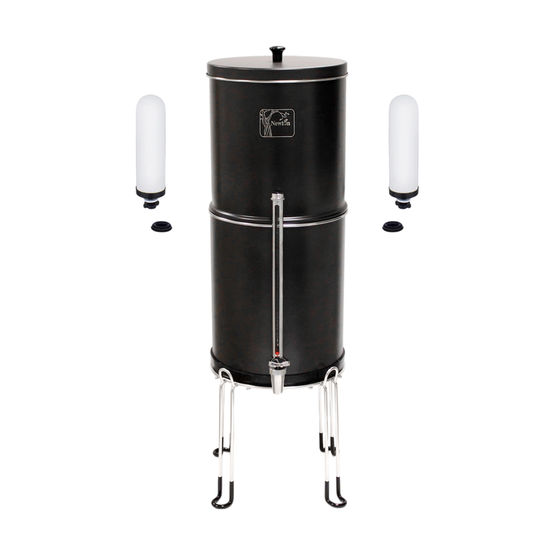 Load image into Gallery viewer, Newton 8.5 Litre Gravity-Powered Water Filter System Black and White

